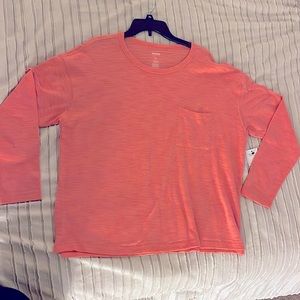 Pink tee with long sleeve